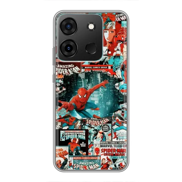 Чехол с рисунком «Комиксы Человек Паук» для Infinix Smart 7 Чехол с рисунком «Комиксы Человек Паук» для Infinix Smart 7