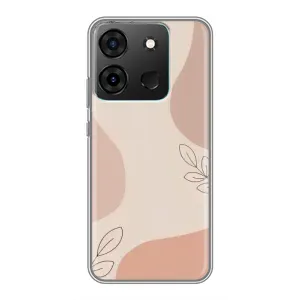 Чохол квітковий дизайн для Infinix Smart 7 (Кориневий фон)