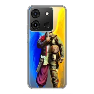 Чехол с картинкой (Патриотический КОЗАК) на Infinix Smart 7 (Козак с крыльями)