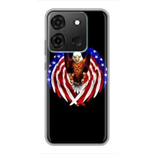 Чехол Флаг USA для Infinix Smart 7 (Крылья США)