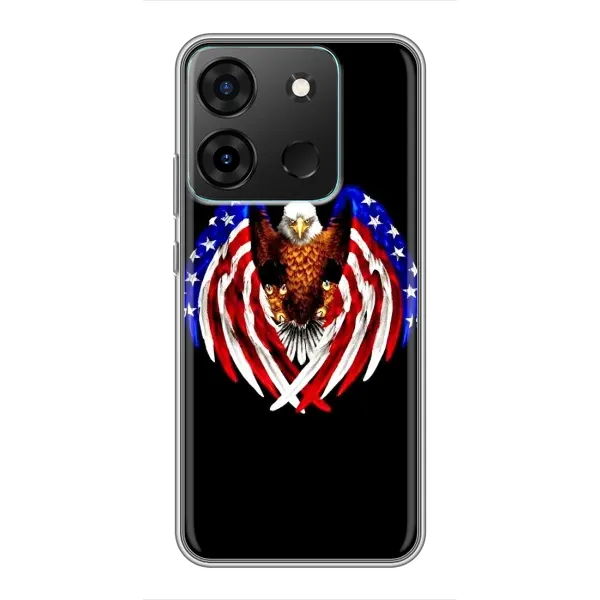 Чехол с рисунком «Крылья США» для Infinix Smart 7 Чехол с рисунком «Крылья США» для Infinix Smart 7