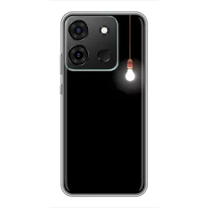 Чохол з картинками на чорному фоні для Infinix Smart 7 (Лампочка)