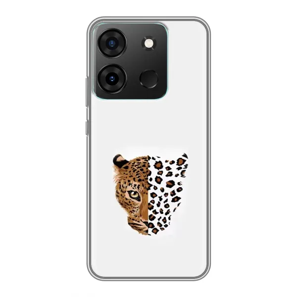 Чехол с рисунком «Леопард на белом» для Infinix Smart 7 Чехол с рисунком «Леопард на белом» для Infinix Smart 7