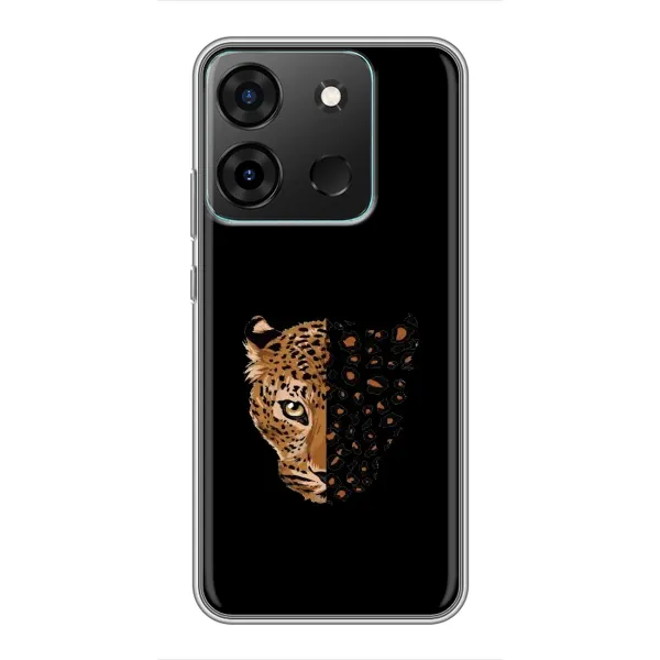Чехол с рисунком «Леопард на черном» для Infinix Smart 7 Чехол с рисунком «Леопард на черном» для Infinix Smart 7
