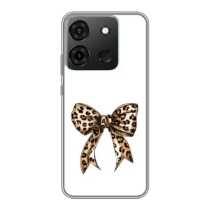 Чехол банты для Infinix Smart 7 (Леопардовый принт)