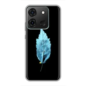 Чохол з картинками на чорному фоні для Infinix Smart 7 (Листя)