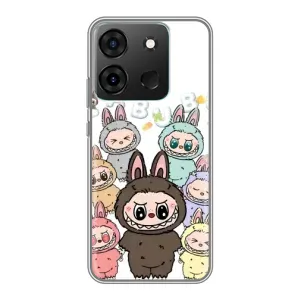 Чехол с принтом Лабубу для Infinix Smart 7 (Маленькие Лабубу)