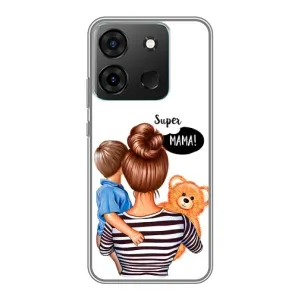 Чехлы для МАМЫ на Infinix Smart 7 (Мама и сын)