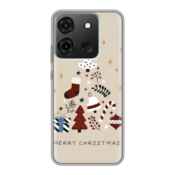 Чехол с рисунком «Merry Christmas» для Infinix Smart 7