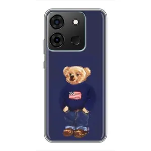 Чехлы Мишка Тедди для Инфиникс Смарт 7 (Мишка USA)