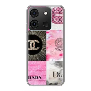 Чохол (Dior, Prada, YSL, Chanel) для Infinix Smart 7 (Модніца)