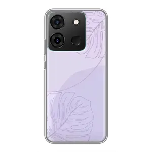 Чохол квітковий дизайн для Infinix Smart 7 (Монстера фіолетова)