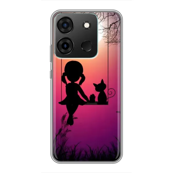 Чехол с рисунком «На качели» для Infinix Smart 7 Чехол с рисунком «На качели» для Infinix Smart 7