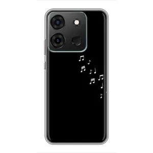 Чохол з картинками на чорному фоні для Infinix Smart 7 (Ноти)