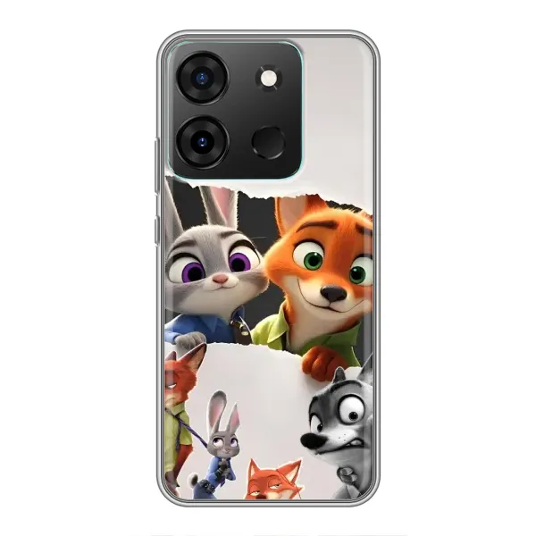 Чехол с рисунком «Персонажи Зоо» для Infinix Smart 7 Чехол с рисунком «Персонажи Зоо» для Infinix Smart 7