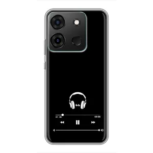 Чохол з картинками на чорному фоні для Infinix Smart 7 (Плеєр)