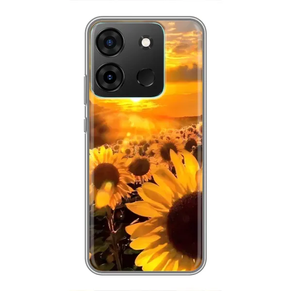 Чехол с рисунком «поле подсолнухов» для Infinix Smart 7