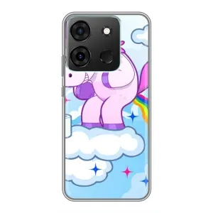 Чехол Unicorn на Infinix Smart 7 (Радуга единорожка)