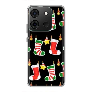 Силиконовый бампер на рождество для Infinix Smart 7 (Рождественские подарки)