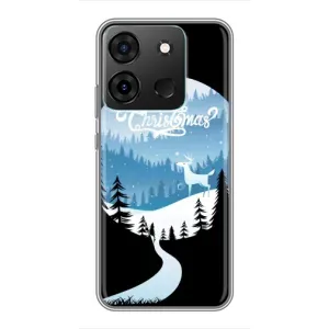 Силиконовый бампер на рождество для Infinix Smart 7 (Рождественский Олень)