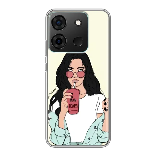 Чехол с рисунком «С напитком» для Infinix Smart 7 Чехол с рисунком «С напитком» для Infinix Smart 7
