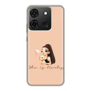 Силіконовый Чохол на Infinix Smart 7 з картинкой Модных девушек (З собакою)