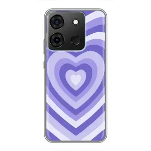 Чехлы с тематикой "Маленькие Сердечки" на Infinix Smart 7 (Сердце фиолет)