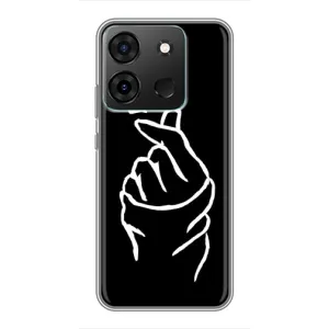 Чехлы (Знак сердечка) на Infinix Smart 7 (Сердце на черном)