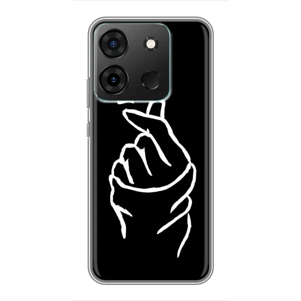 Чехол с рисунком «Сердце на черном» для Infinix Smart 7 Чехол с рисунком «Сердце на черном» для Infinix Smart 7