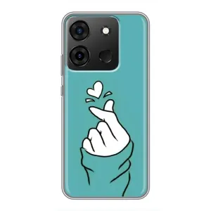 Чехлы (Знак сердечка) на Infinix Smart 7 (Сердечко на бирюзовом)