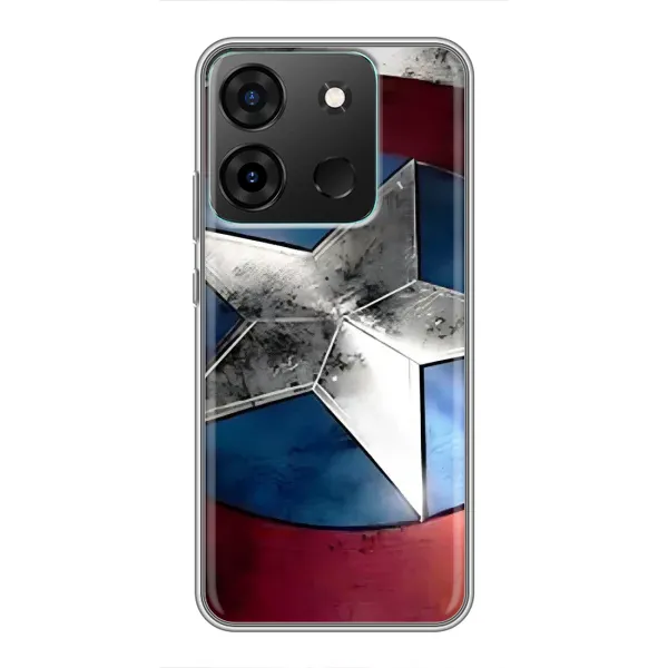 Чехол с рисунком «Щит Капитана Америки» для Infinix Smart 7 Чехол с рисунком «Щит Капитана Америки» для Infinix Smart 7