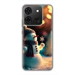 Чехлы на Новый Год Infinix Smart 7 (Снеговик праздничный)