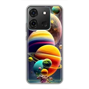 Чохол (ТПУ) з планетами на Infinix Smart 7 (Сонячна система)