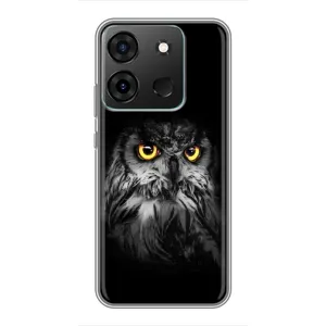 Чехлы с принтом СОВЫ для Infinix Smart 7 (Сова на чёрном)