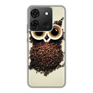 Чехлы с принтом СОВЫ для Infinix Smart 7 (Сова с зерен кофе)