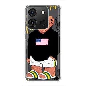 Чехлы Мишка Тедди для Инфиникс Смарт 7 (Teddy USA)