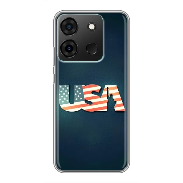 Чехол с рисунком «USA» для Infinix Smart 7 Чехол с рисунком «USA» для Infinix Smart 7