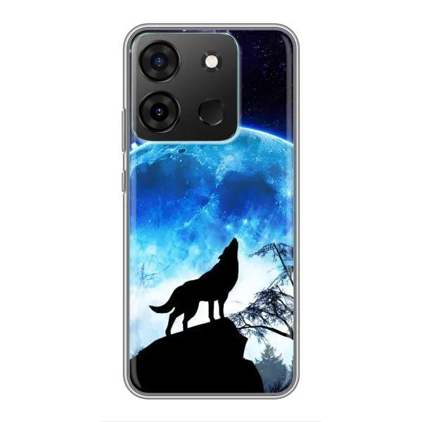 Чехол с рисунком «Воет на луну» для Infinix Smart 7 Чехол с рисунком «Воет на луну» для Infinix Smart 7
