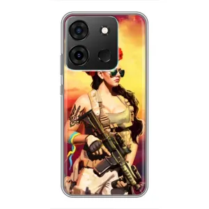 ЗСУ Чехлы (TPU) для Infinix Smart 7 (Женщина солдат)