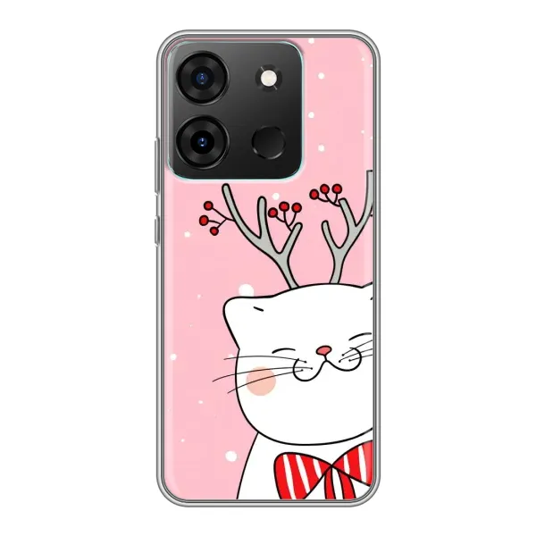 Чехол с рисунком «Зимний кот» для Infinix Smart 7 Чехол с рисунком «Зимний кот» для Infinix Smart 7