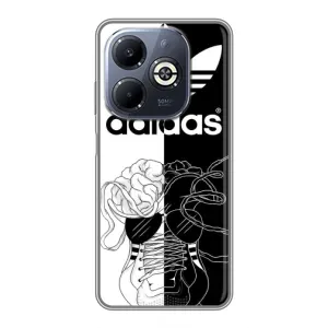 Чехол в стиле "Адидас" для Инфиникс Смарт 8 Плюс (Adidas шнурки)