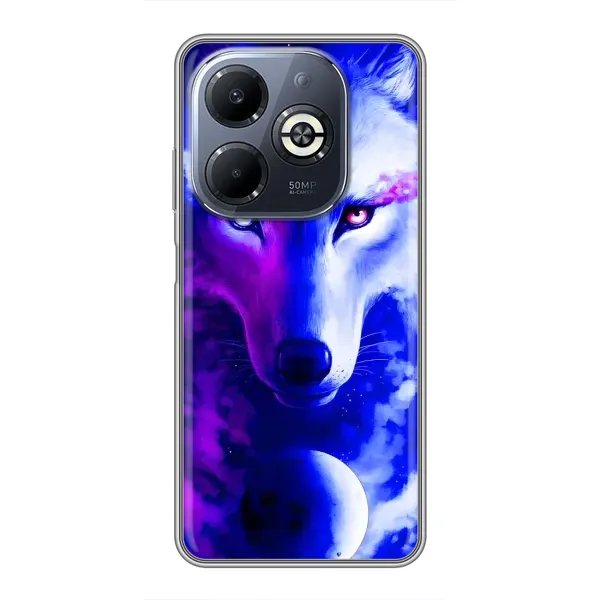Чехол с рисунком «Арт-Волк» для Infinix Smart 8 Plus