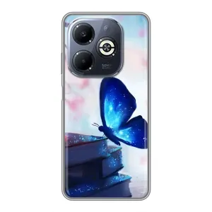 Силіконовий бампер з картинкою звірів для Infinix Smart 8 Plus (Метелик синій)