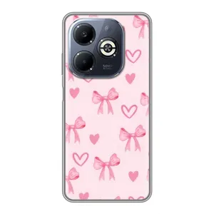 Чохол банти для Infinix Smart 8 Plus (Бантики і сердечки)