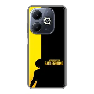 Чехол (TPU) с картинкой "Лого Пабг" на Инфиникс Смарт 8 Плюс (Battlegrounds)