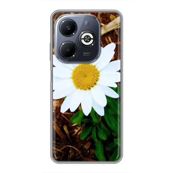 Чехол с рисунком «Белая ромашка» для Infinix Smart 8 Plus Чехол с рисунком «Белая ромашка» для Infinix Smart 8 Plus