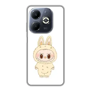 Чехол с принтом Лабубу для Infinix Smart 8 Plus (Бежевый Лабубу)
