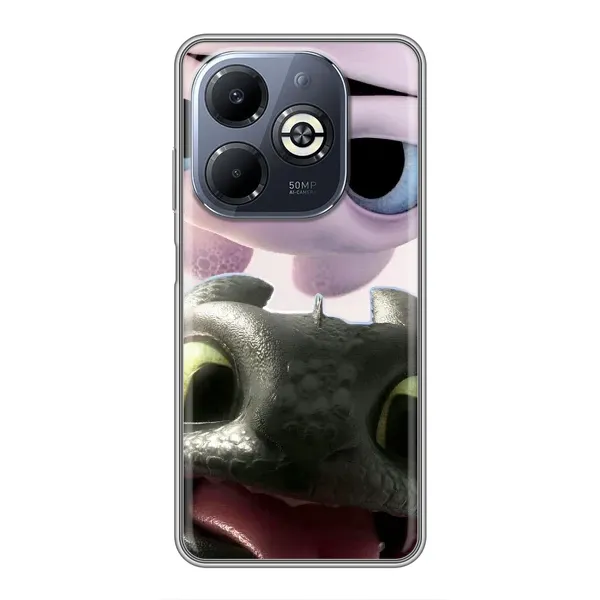 Чехол с рисунком «Беззубик и Дневная Злость» для Infinix Smart 8 Plus Чехол с рисунком «Беззубик и Дневная Злость» для Infinix Smart 8 Plus