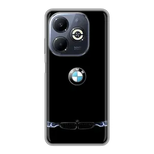 Силиконовый бампер с картинкой машины на Infinix Smart 8 Plus (Черный BMW)