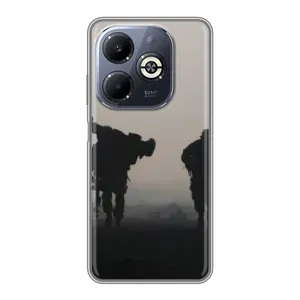 Чехлы на военную тематику для Infinix Smart 8 Plus (Бой солдат)